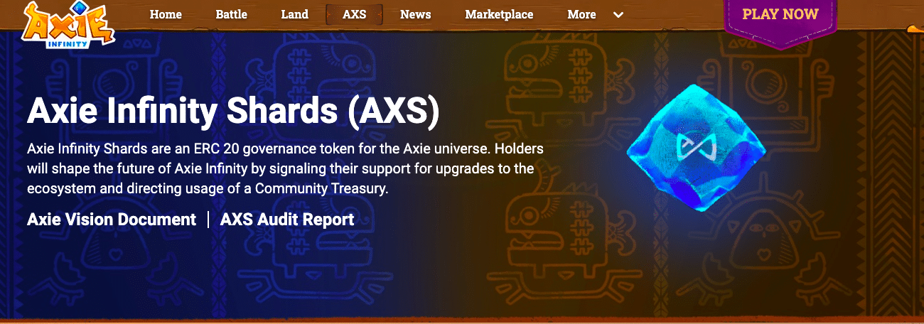 Axie Infinity website
