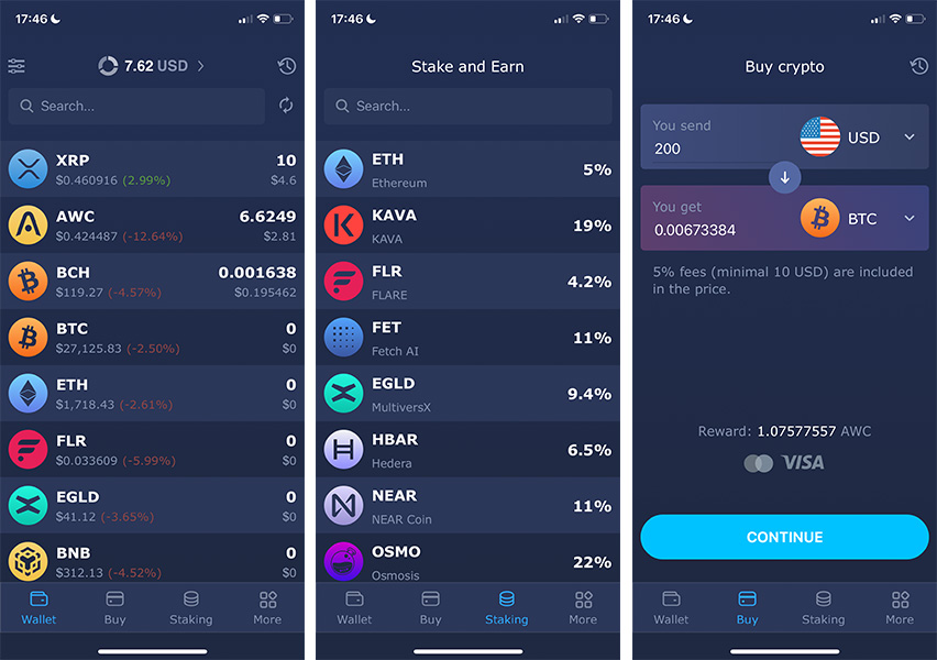 Atomic wallet app screenshot