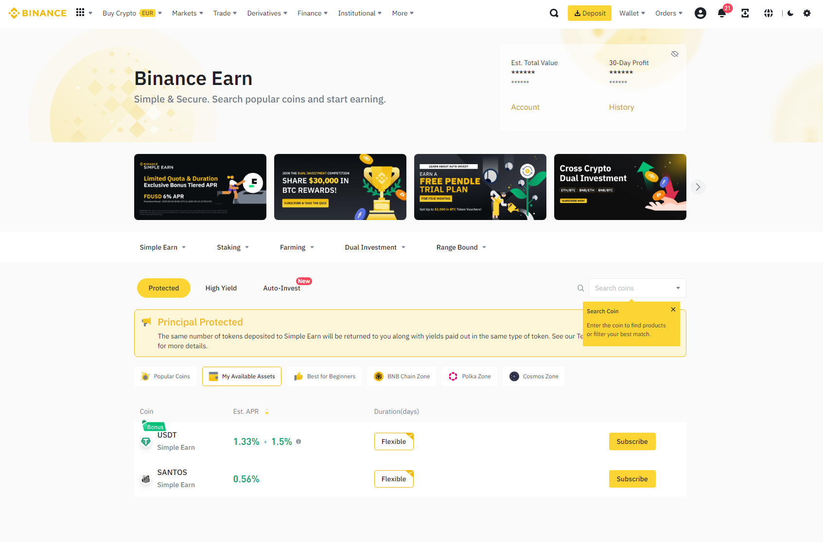 Binance Earn