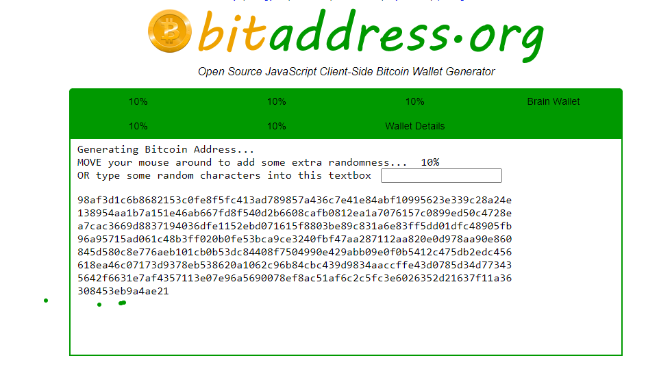 Bitcoin wallet address generator