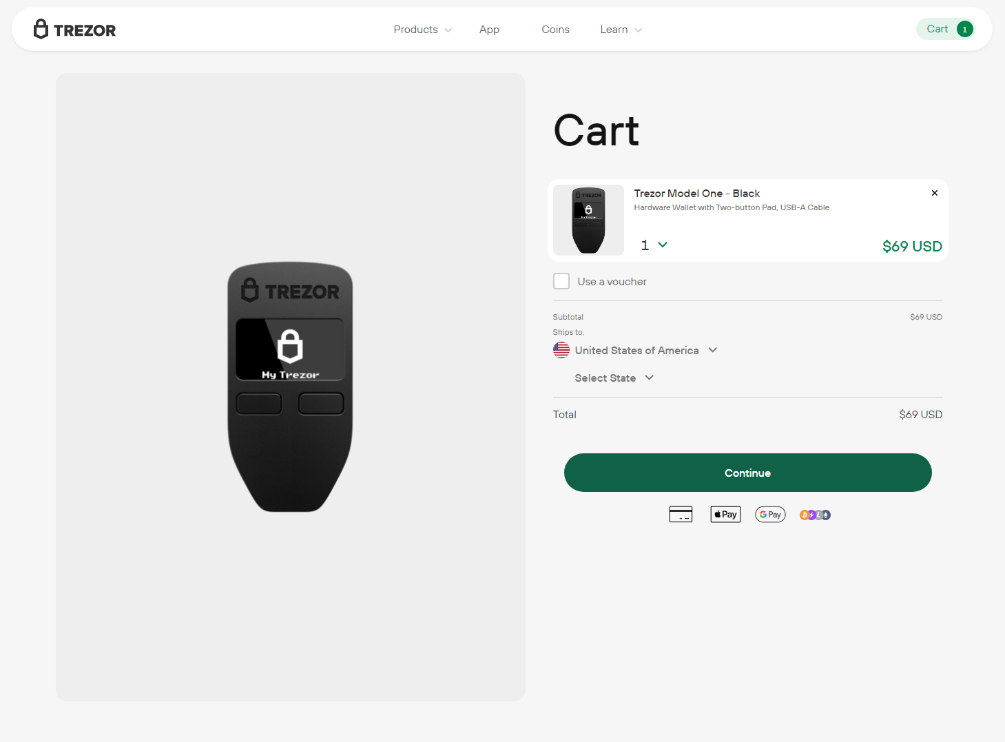 Buying the Trezor Model One