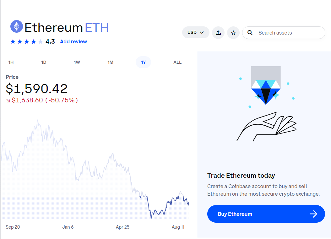 Buying Ethereum on Coinbase