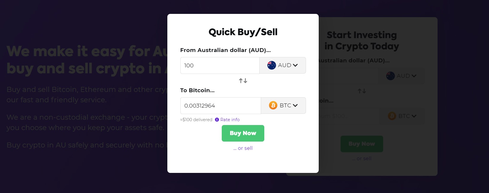 Buying crypto with Easy Crypto