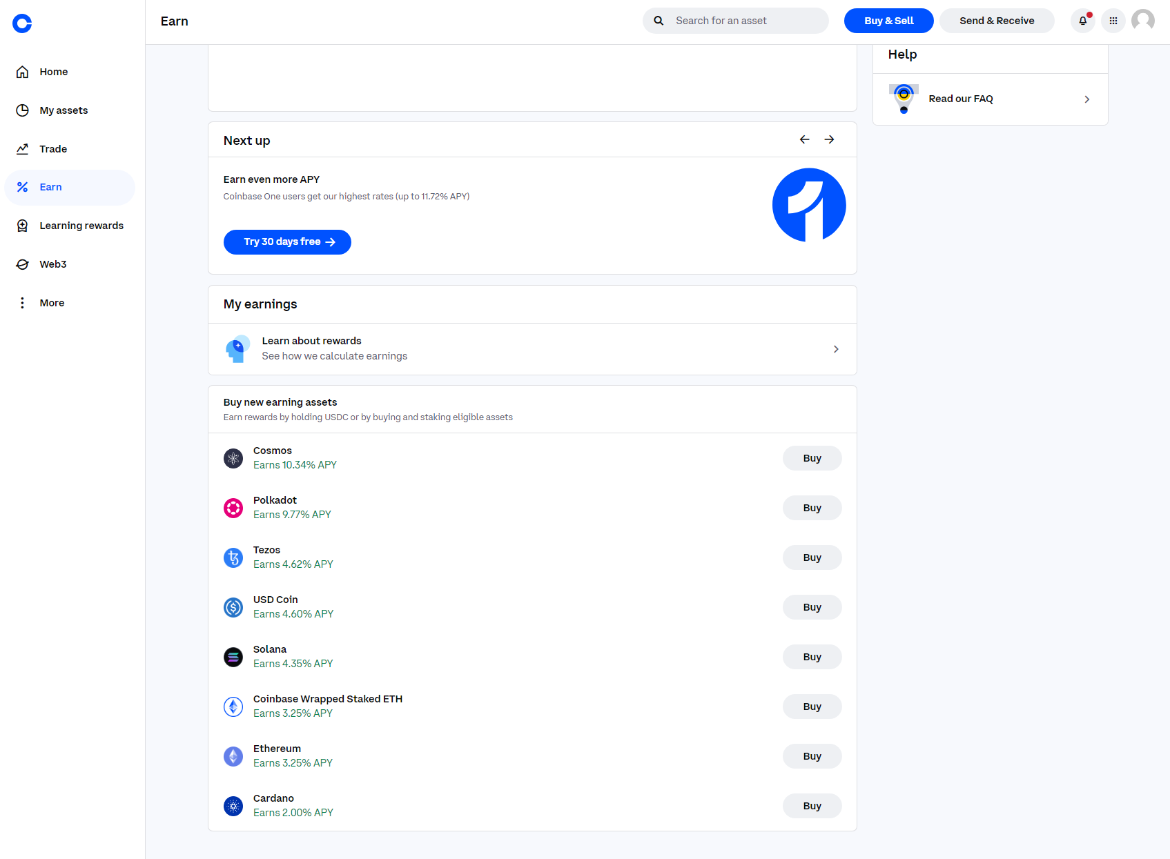 Coinbase Earn