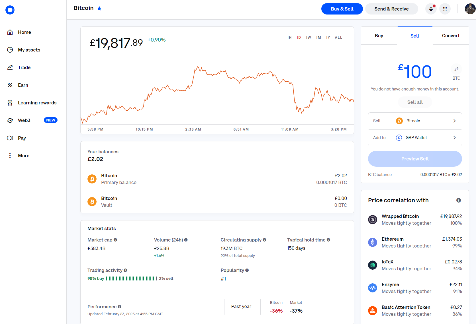 Buying Bitcoin on Coinbase