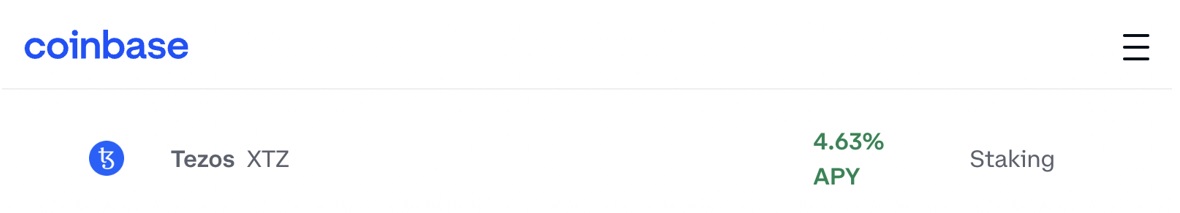 Coinbase tezos staking reward