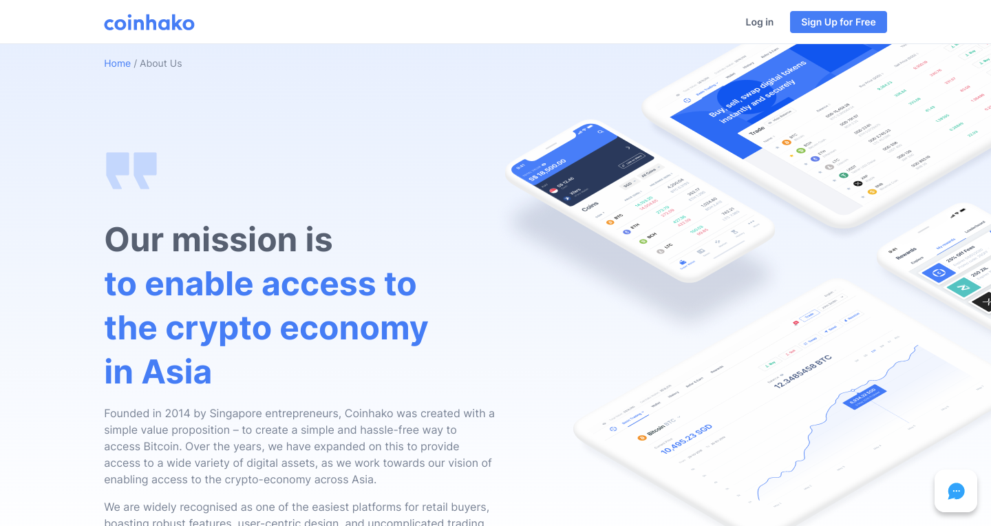 Coinhako website screenshot