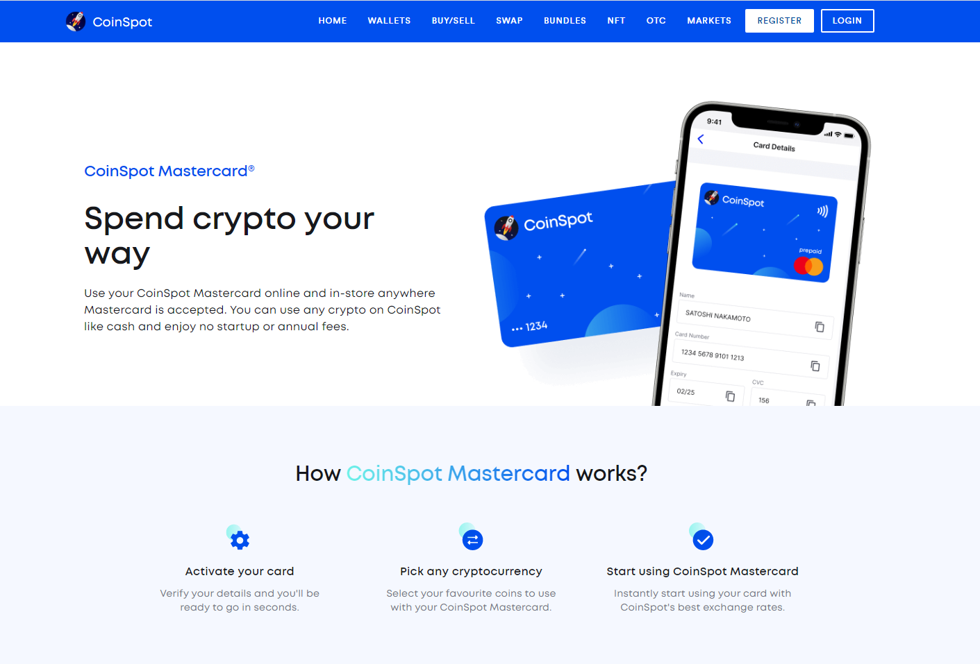 Coinspot mastercard