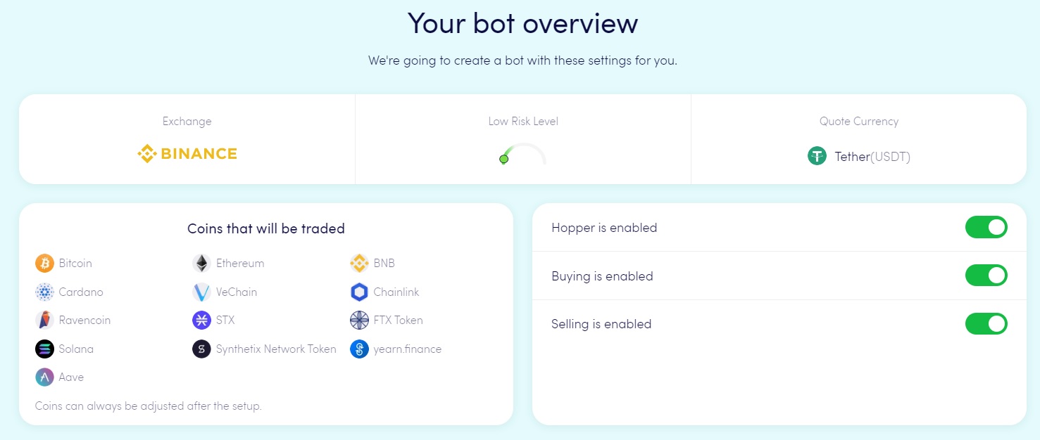 Creating a bot on cryptohopper