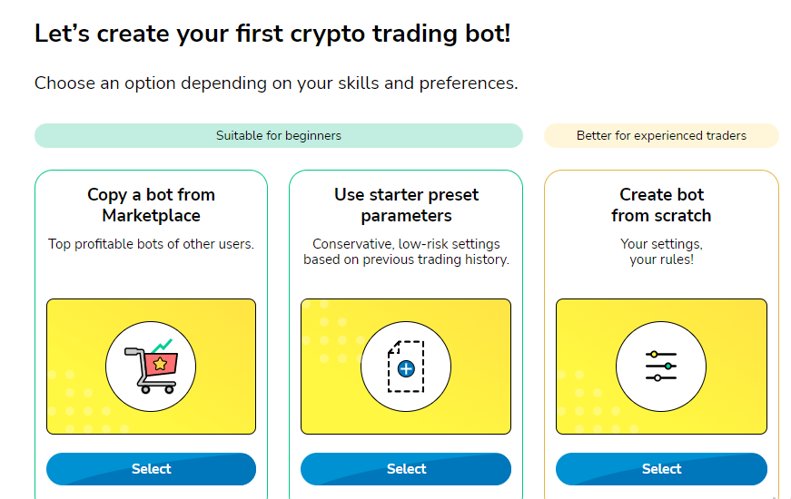 Creating a trading bot on TradeSanta