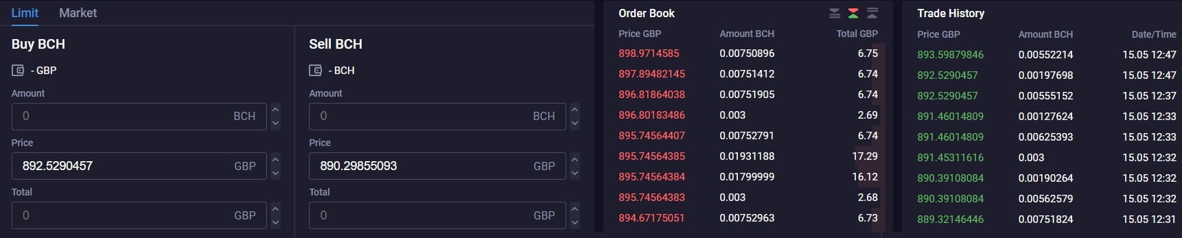 EXMO order book