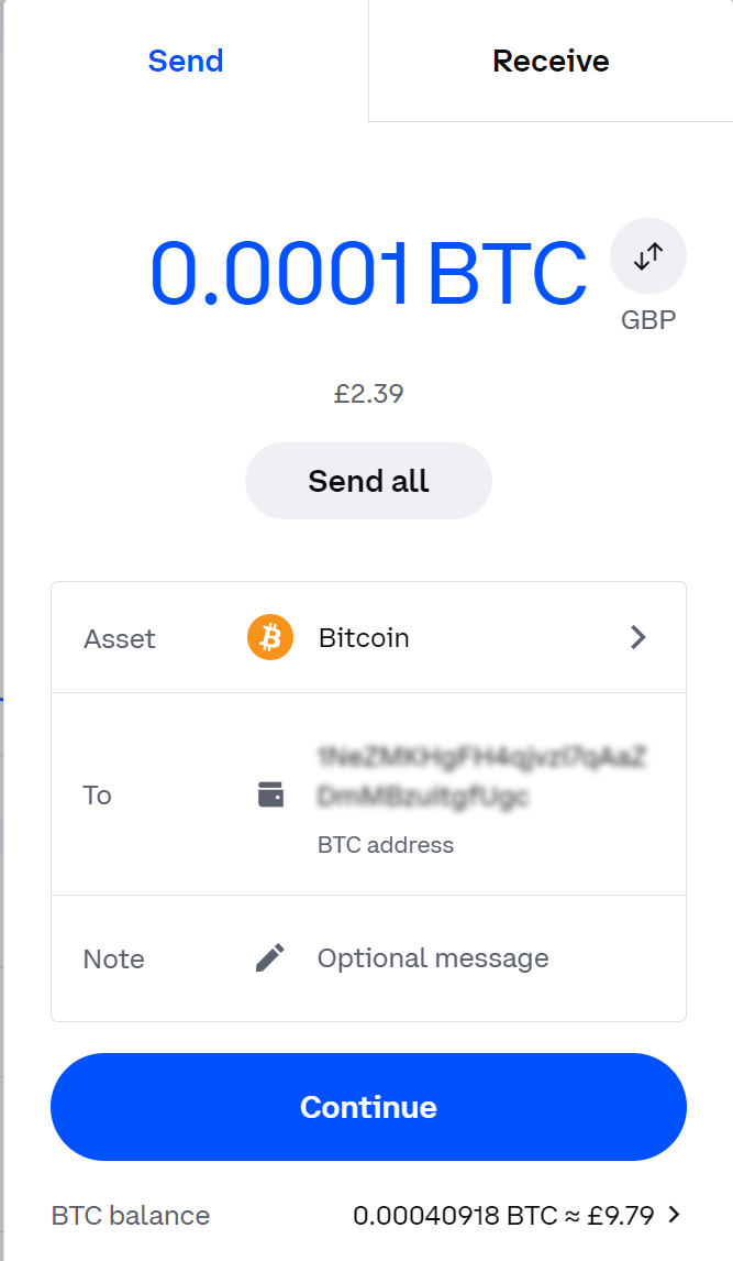 Send crypto to PayPal