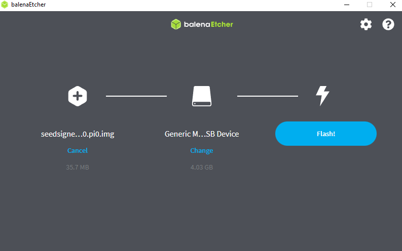 Flashing Image to SD Card