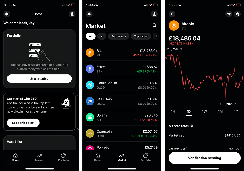 Gemini mobile app screenshots