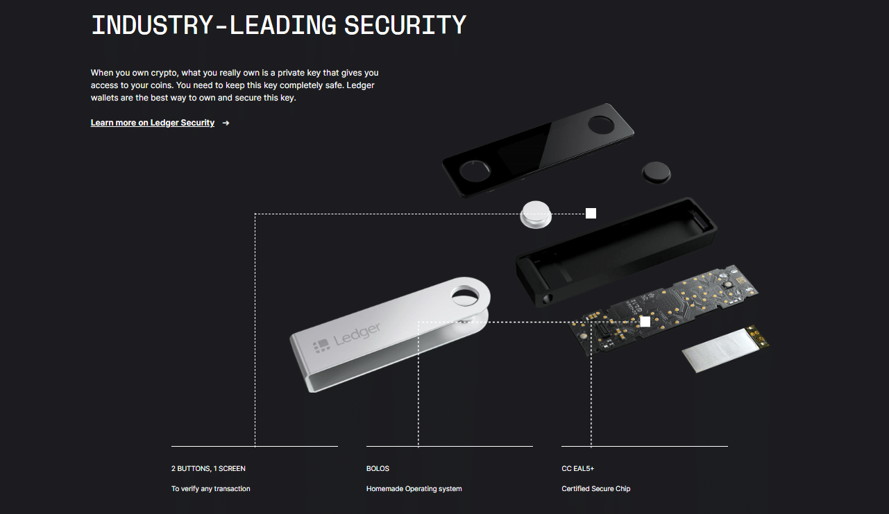 Ledger nano X model specs