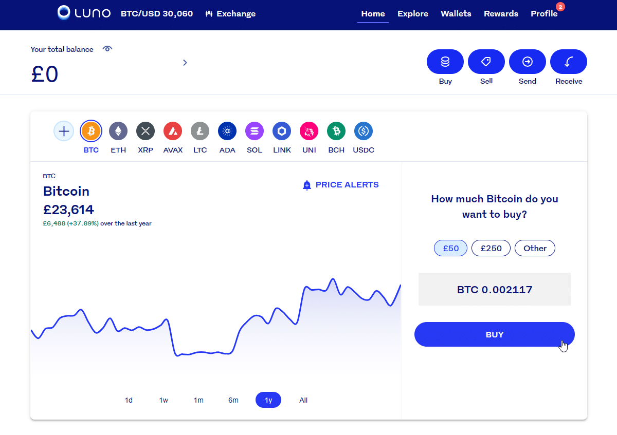 Luno Buy Crypto with Fiat