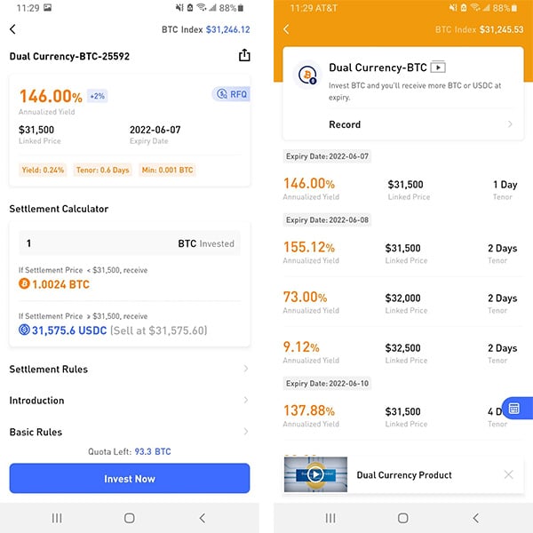 Matrixport dual currency interest accounts