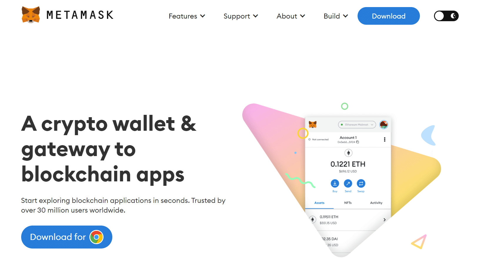 Features of the Metamask wallet