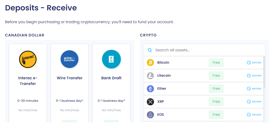 Deposit Methods