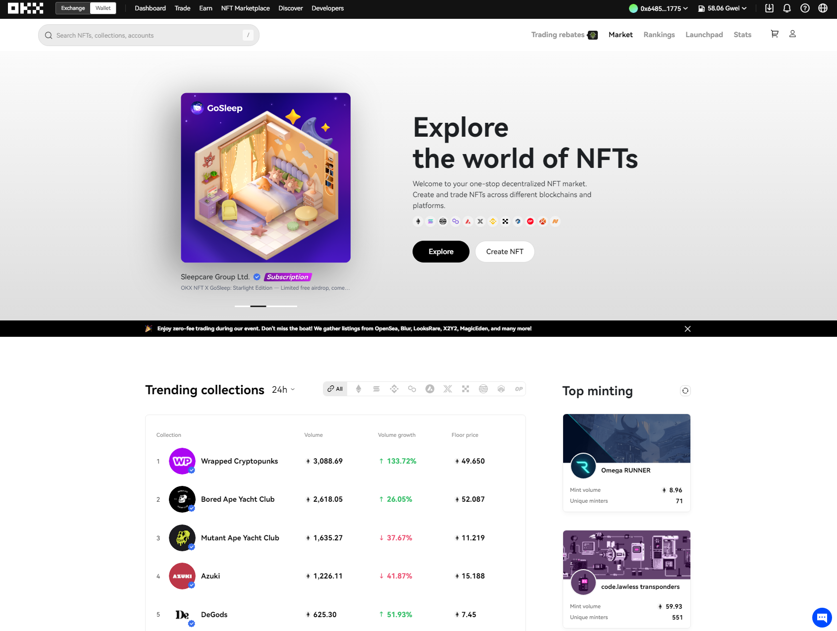 OKX NFT marketplace