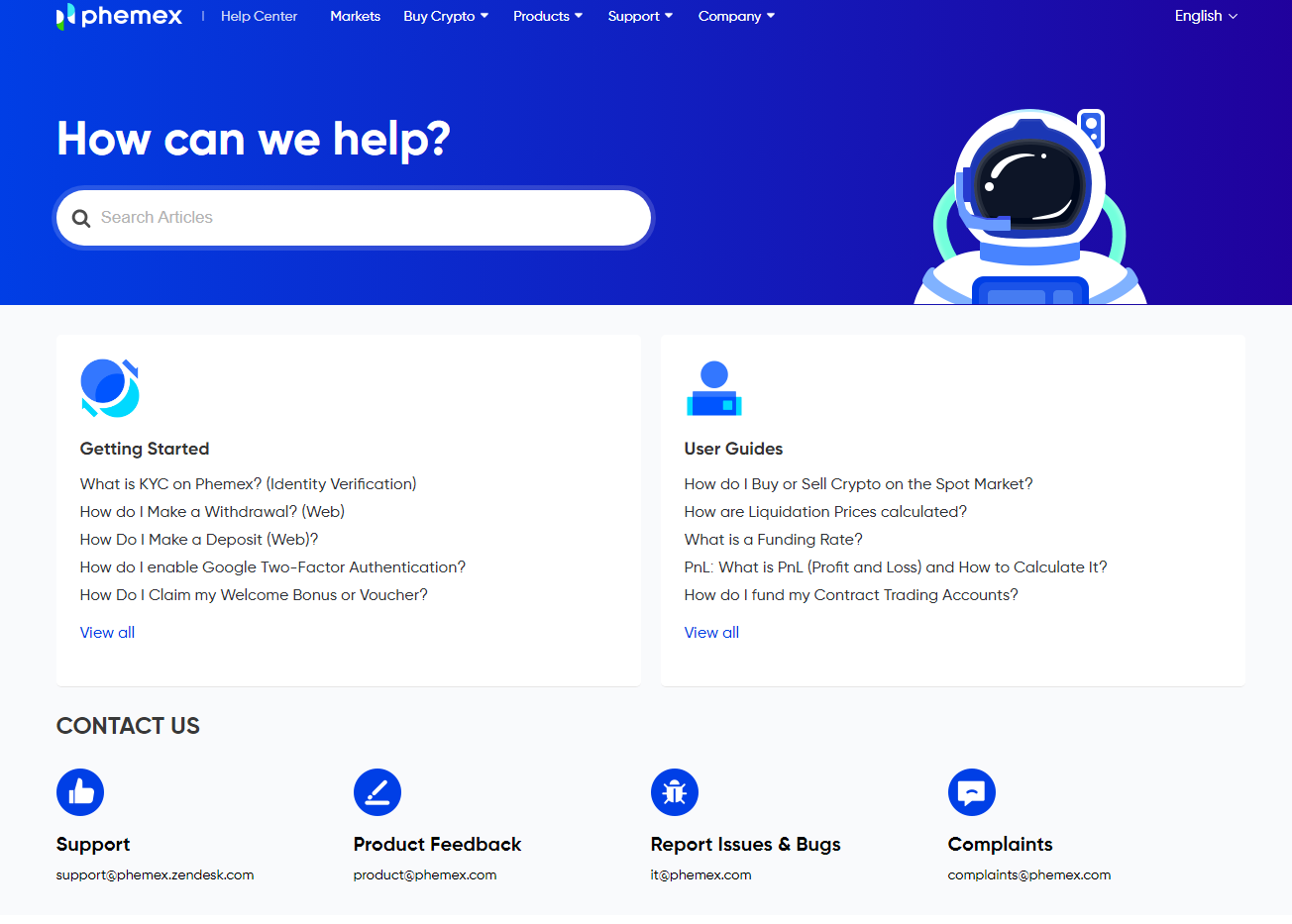 Phemex Support