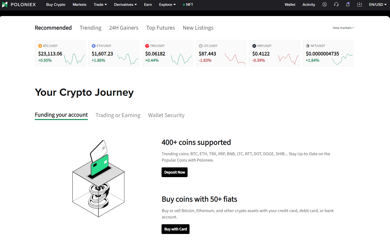 Poloniex dashboard