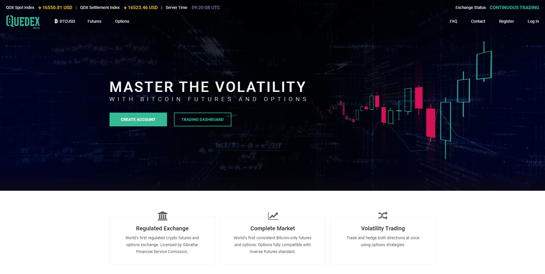 Quedex trading platform