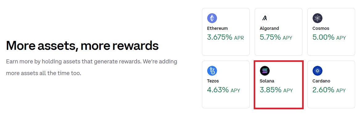 Staking Solana on Coinbase