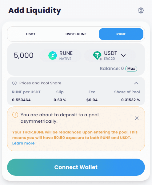 ThorSwap liquidity