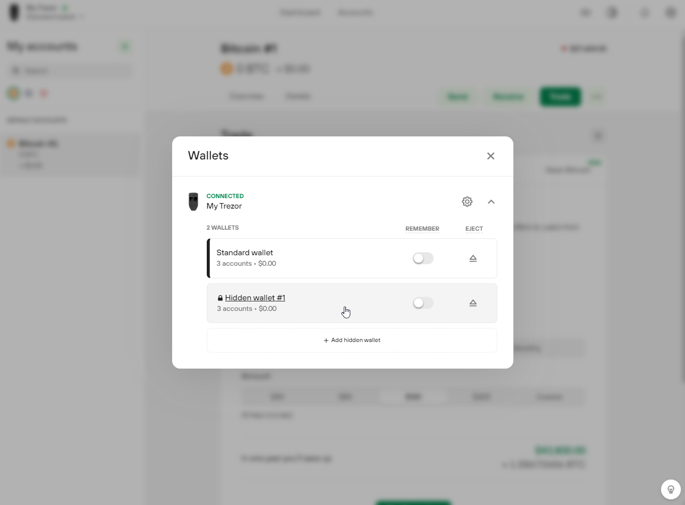 Trezor Suite Hidden Wallet