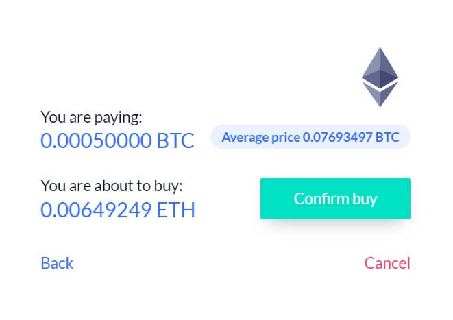 VALR Buy Ethereum