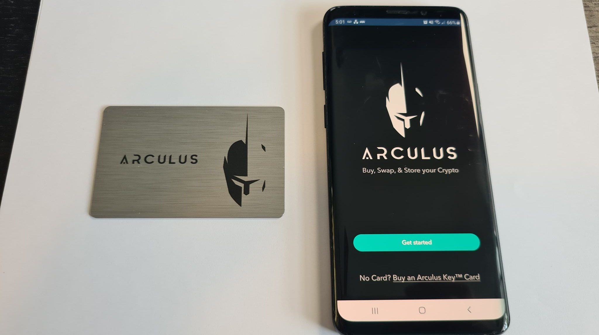 Screenshot of the Arculus wallet and mobile app