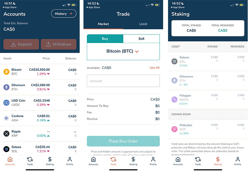 bitbuy mobile app screenshots