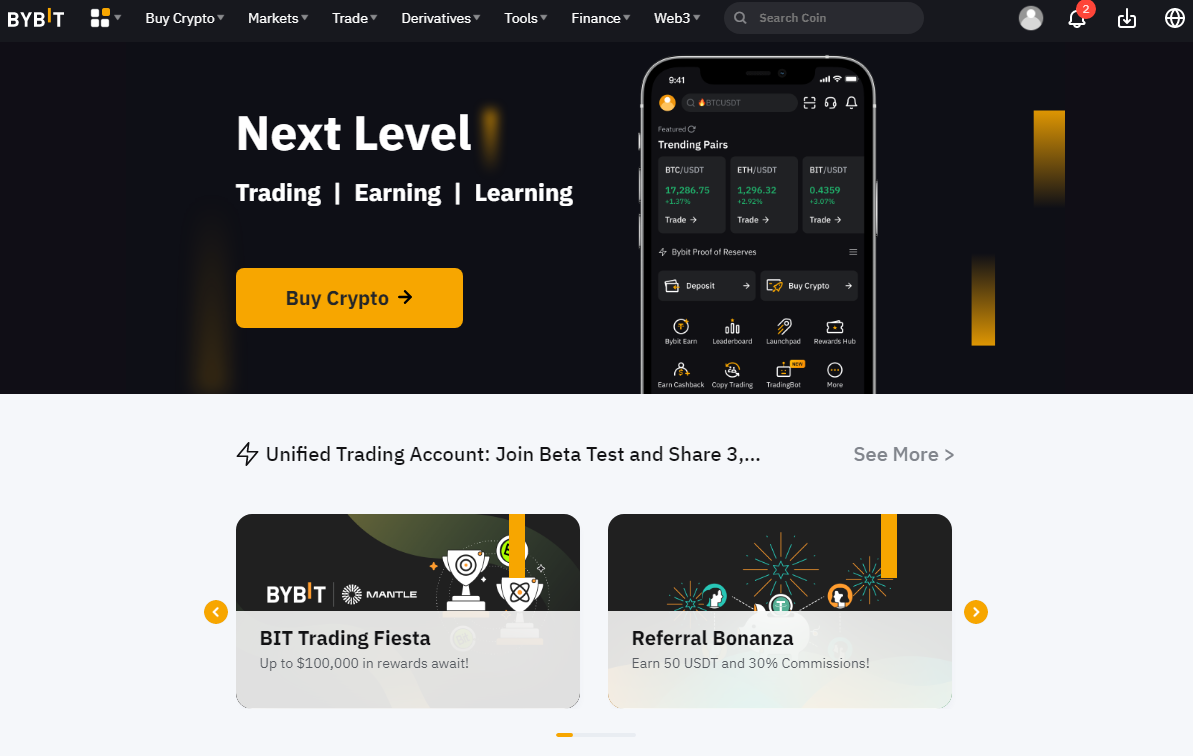 byBit Homepage