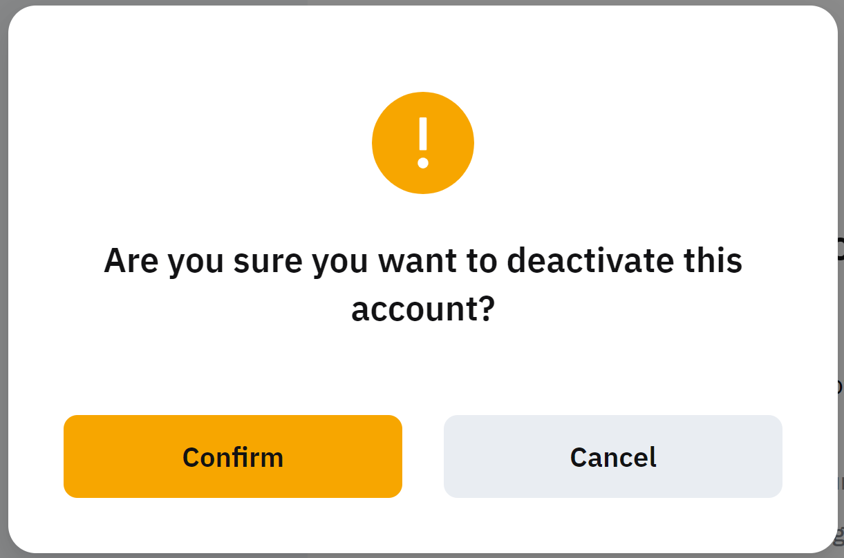 bybit account deletion confirmation