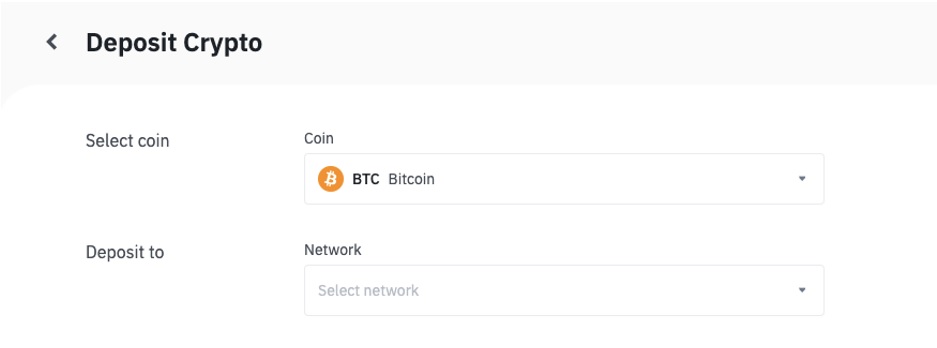 deposit bitcoin on binance to sell