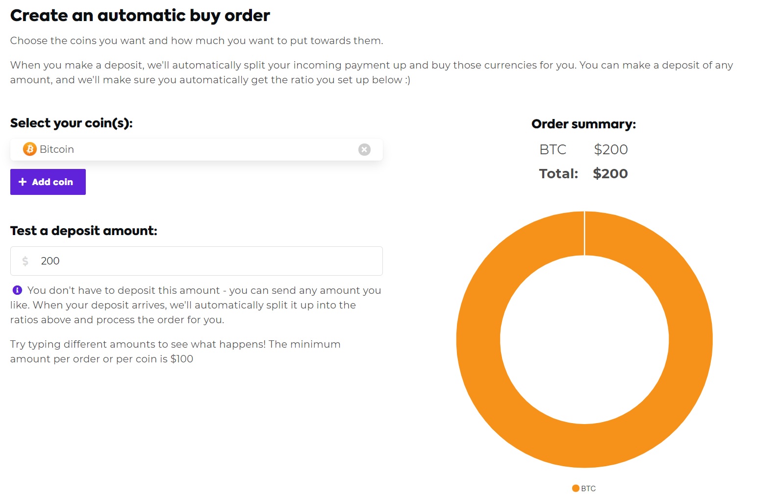 easy crypto dollar cost averaging