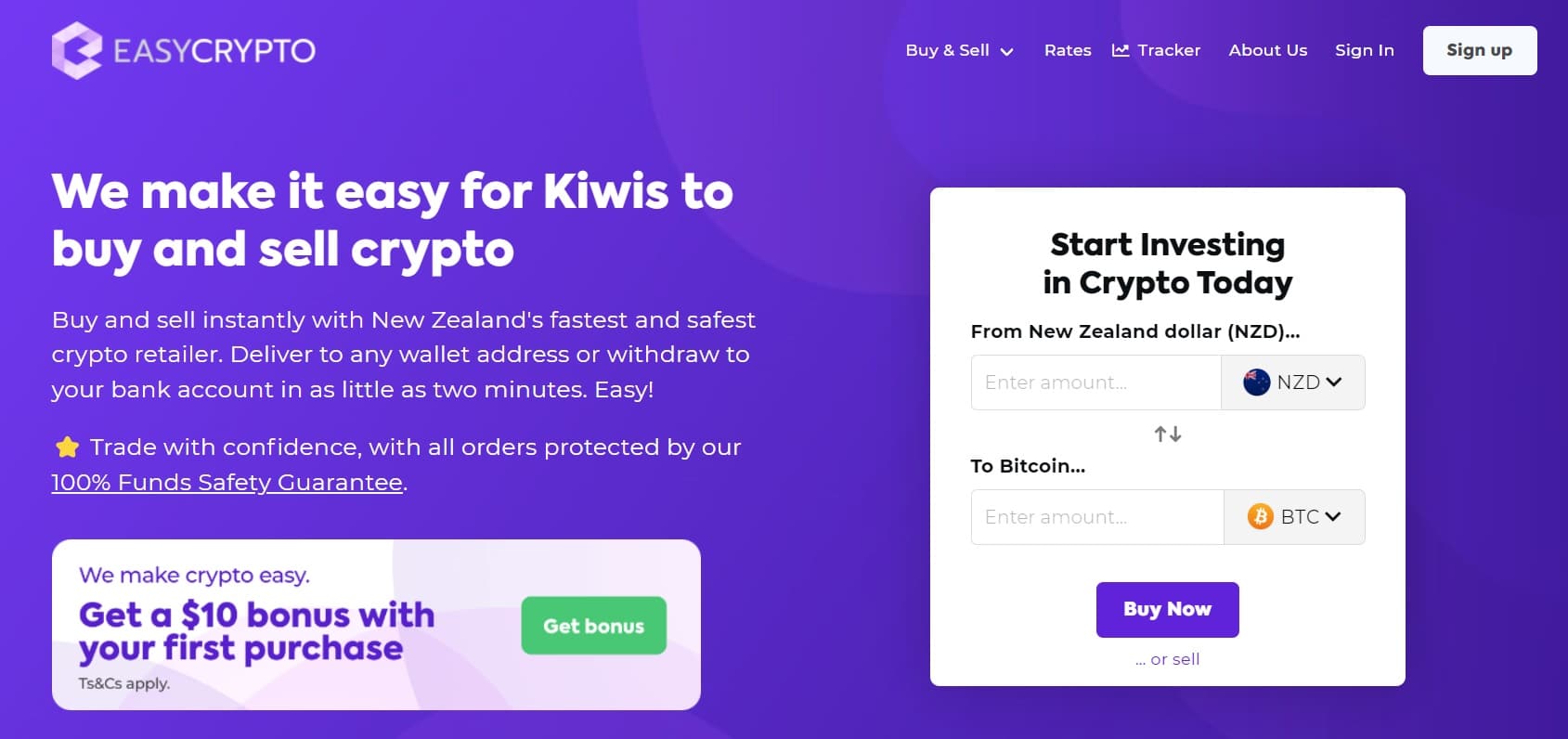 Easy crypto NZ website