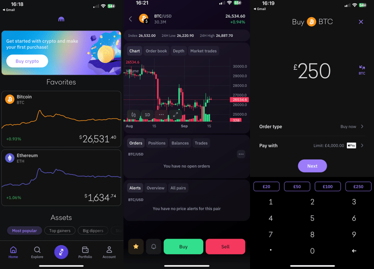 kraken app screenshots