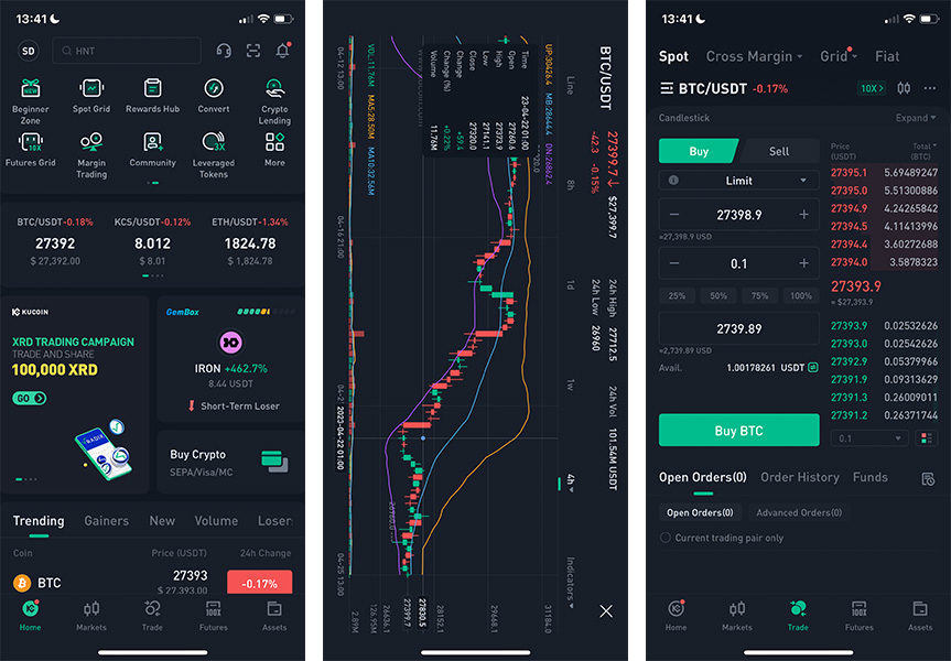 kucoin app screenshots
