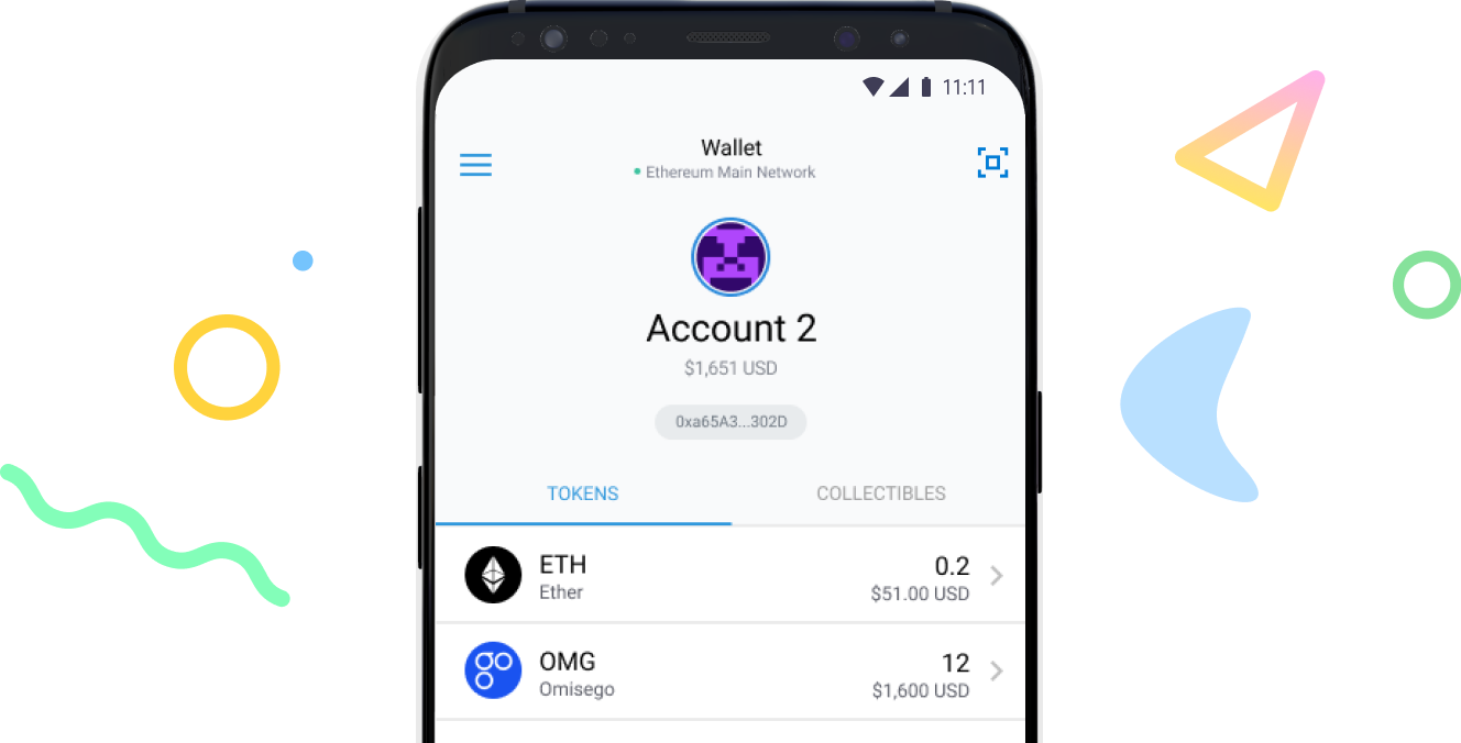 Screenshot of Metamask wallet app