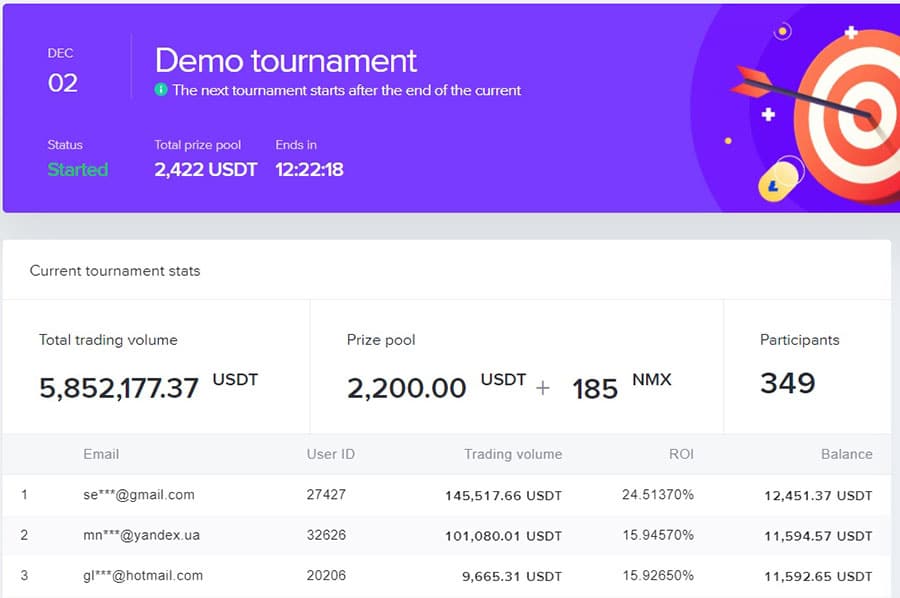 nominex demo tournament