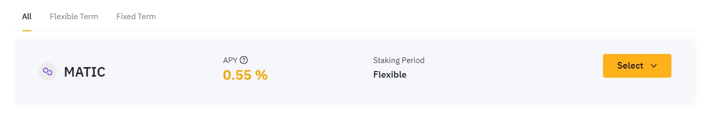 Staking MATIC on Bybit