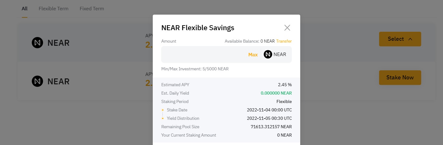 staking near with Bybit