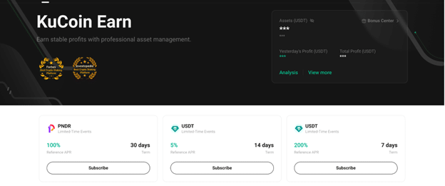 kucoin earn program