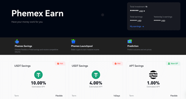 phemex earn