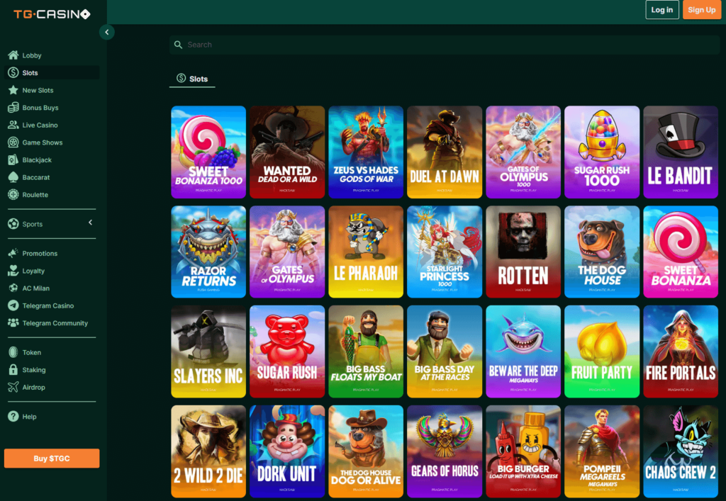 tg casino slots